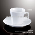 Tasse et soucoupe en porcelaine blanche durable et coréenne saine